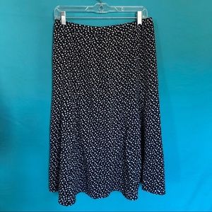 Black & White Polkadot Skirt, size S